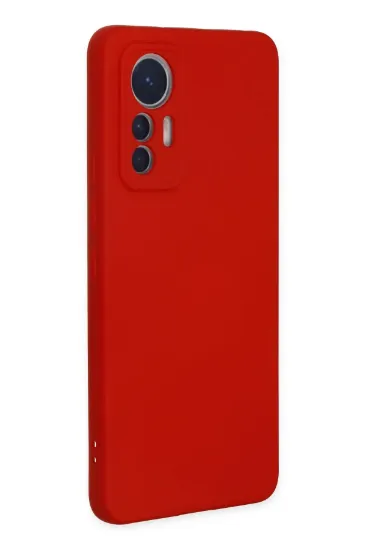 Newface Xiaomi Mi 12 Lite Kılıf Nano içi Kadife Silikon - Kırmızı resmi