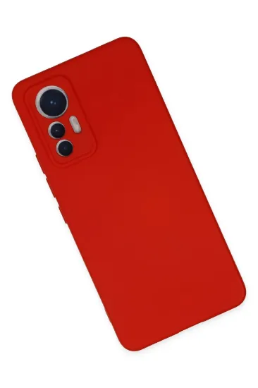 Newface Xiaomi Mi 12 Lite Kılıf Nano içi Kadife Silikon - Kırmızı resmi