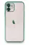 Newface iPhone 12 Kılıf Razer Lensli Silikon - Yeşil resmi
