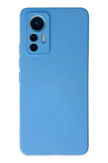 Newface Xiaomi Mi 12 Lite Kılıf Nano içi Kadife Silikon - Mavi resmi