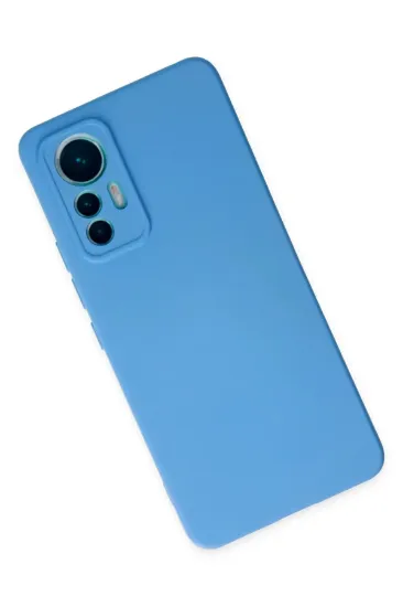 Newface Xiaomi Mi 12 Lite Kılıf Nano içi Kadife Silikon - Mavi resmi