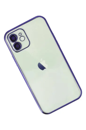 Newface iPhone 12 Kılıf Razer Lensli Silikon - Mor resmi