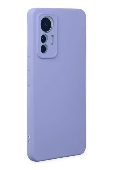 Newface Xiaomi Mi 12 Lite Kılıf Nano içi Kadife Silikon - Lila resmi