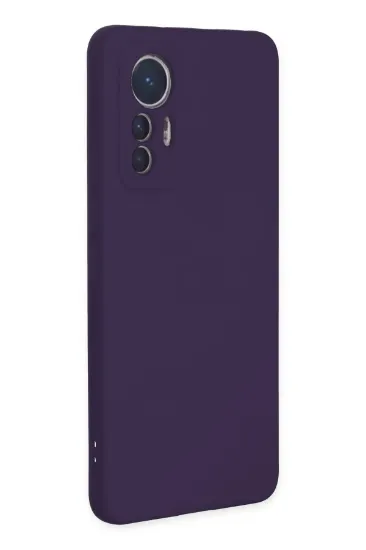Newface Xiaomi Mi 12 Lite Kılıf Nano içi Kadife Silikon - Mor resmi