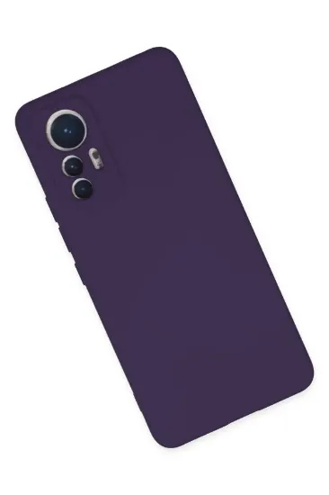 Newface Xiaomi Mi 12 Lite Kılıf Nano içi Kadife Silikon - Mor resmi
