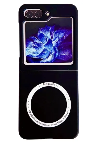 Newface Samsung Galaxy Z Flip 5 Kılıf Mata Fold Kapak - Siyah resmi