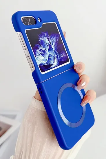 Newface Samsung Galaxy Z Flip 5 Kılıf Mata Fold Kapak - Siyah resmi
