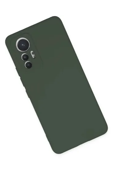 Newface Xiaomi Mi 12 Lite Kılıf Nano içi Kadife Silikon - Koyu Yeşil resmi