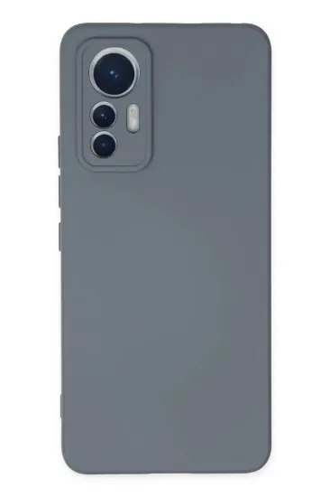 Newface Xiaomi Mi 12 Lite Kılıf Nano içi Kadife Silikon - Gri resmi