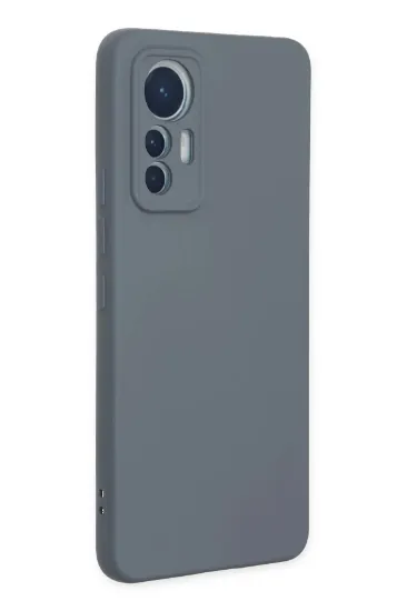 Newface Xiaomi Mi 12 Lite Kılıf Nano içi Kadife Silikon - Gri resmi