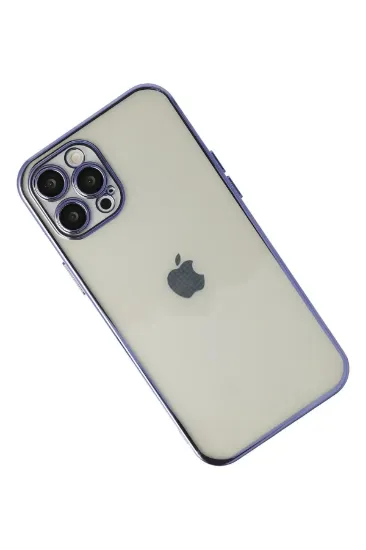 Newface iPhone 12 Pro Kılıf Razer Lensli Silikon - Mor resmi