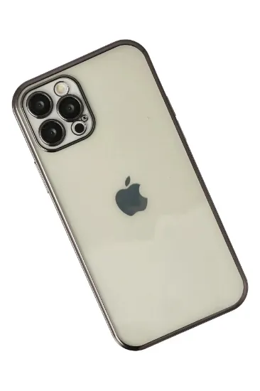 Newface iPhone 12 Pro Max Kılıf Razer Lensli Silikon - Siyah resmi
