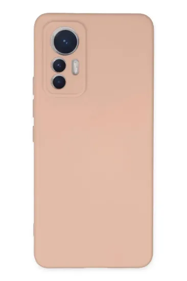 Newface Xiaomi Mi 12 Lite Kılıf Nano içi Kadife Silikon - Pudra resmi