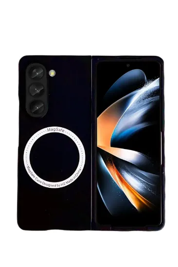 Newface Samsung Galaxy Z Fold 5 Kılıf Mata Fold Kapak - Siyah resmi