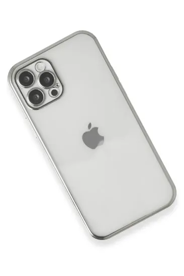 Newface iPhone 12 Pro Max Kılıf Razer Lensli Silikon - Gümüş resmi