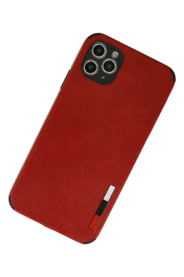 Newface iPhone 11 Pro Kılıf Loop Deri Silikon - Kırmızı resmi