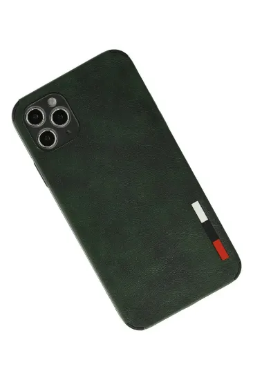 Newface iPhone 11 Pro Kılıf Loop Deri Silikon - Yeşil resmi