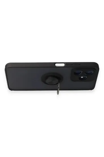 Newface Realme C53 Kılıf Montreal Yüzüklü Silikon Kapak - Siyah resmi
