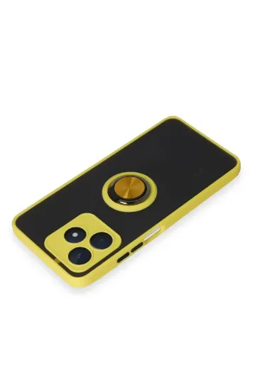 Newface Realme C53 Kılıf Montreal Yüzüklü Silikon Kapak - Sarı resmi