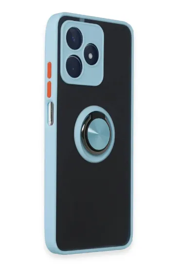 Newface Realme C53 Kılıf Montreal Yüzüklü Silikon Kapak - Buz Mavi resmi