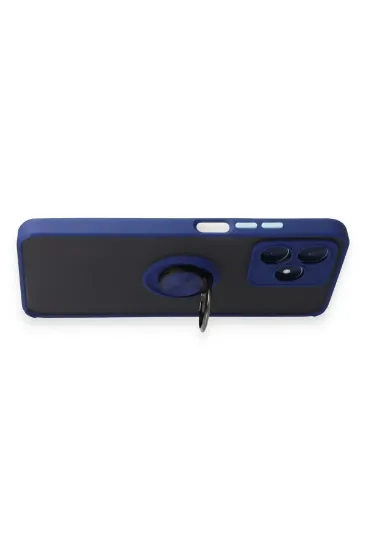 Newface Realme C53 Kılıf Montreal Yüzüklü Silikon Kapak - Lacivert resmi