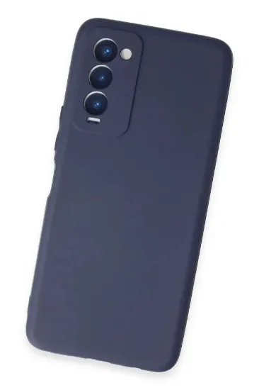 Newface Tecno Camon 18 Kılıf First Silikon - Lacivert resmi