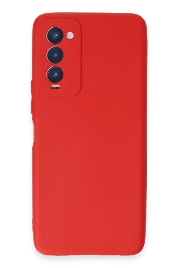 Newface Tecno Camon 18 Kılıf First Silikon - Kırmızı resmi