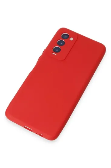Newface Tecno Camon 18 Kılıf First Silikon - Kırmızı resmi