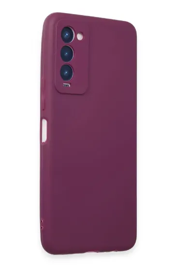 Newface Tecno Camon 18 Kılıf First Silikon - Mor resmi