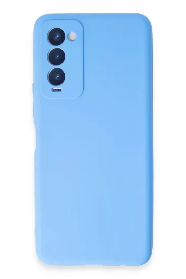 Newface Tecno Camon 18 Kılıf First Silikon - Mavi resmi