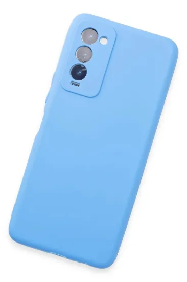 Newface Tecno Camon 18 Kılıf First Silikon - Mavi resmi