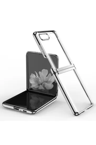 Newface Samsung Galaxy Z Flip 4 Kılıf Fold Element Kapak - Gümüş resmi