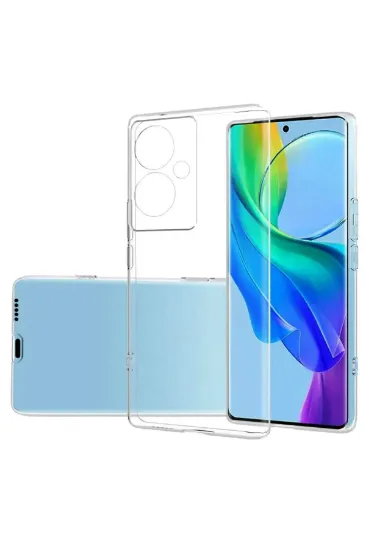 Newface Vivo V29 Lite Kılıf Lüx Şeffaf Silikon resmi