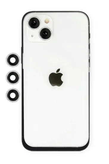 Newface iPhone 14 Shine Kamera Lens - Gümüş resmi