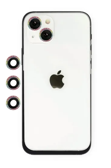 Newface iPhone 14 Shine Kamera Lens - Rainbow resmi