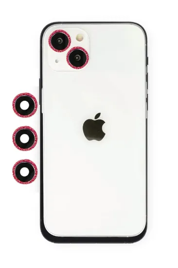 Newface iPhone 14 Shine Kamera Lens - Kırmızı resmi