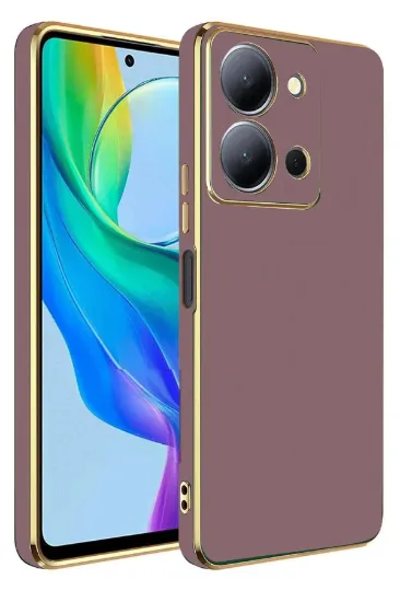 Newface Vivo Y36 Kılıf Volet Silikon - Mor resmi