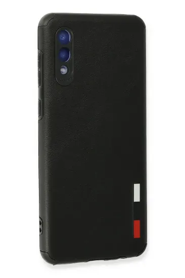 Newface Samsung Galaxy A02 Kılıf Loop Deri Silikon - Siyah resmi