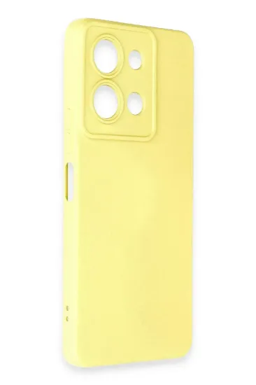 Newface Vivo Y36 Kılıf Nano içi Kadife Silikon - Sarı resmi