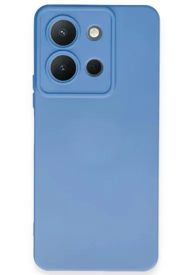 Newface Vivo Y36 Kılıf Nano içi Kadife Silikon - Mavi resmi