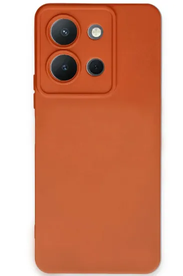 Newface Vivo Y36 Kılıf Nano içi Kadife Silikon - Turuncu resmi