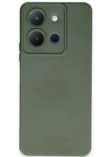 Newface Vivo Y36 Kılıf Nano içi Kadife Silikon - Koyu Yeşil resmi