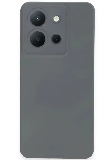 Newface Vivo Y36 Kılıf Nano içi Kadife Silikon - Gri resmi