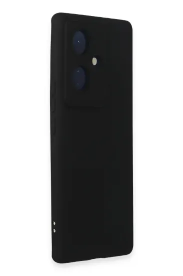 Newface Vivo V29 Lite Kılıf Nano içi Kadife Silikon - Siyah resmi
