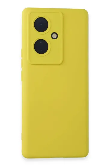 Newface Vivo V29 Lite Kılıf Nano içi Kadife Silikon - Sarı resmi