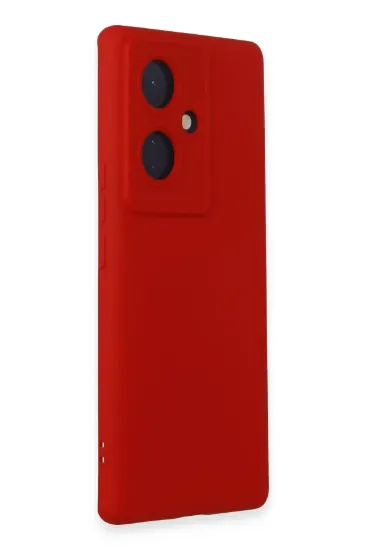 Newface Vivo V29 Lite Kılıf Nano içi Kadife Silikon - Kırmızı resmi