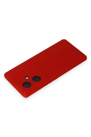 Newface Vivo V29 Lite Kılıf Nano içi Kadife Silikon - Kırmızı resmi