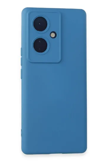Newface Vivo V29 Lite Kılıf Nano içi Kadife Silikon - Mavi resmi