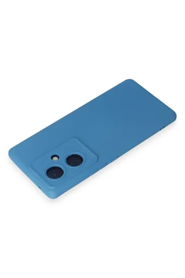 Newface Vivo V29 Lite Kılıf Nano içi Kadife Silikon - Mavi resmi