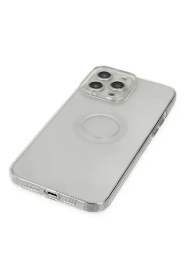Newface iPhone 14 Pro Max Kılıf Santa Lens Silikon - Şeffaf resmi